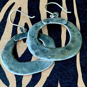 Silpada Hammered Cut-out-Circular Dangle Earrings